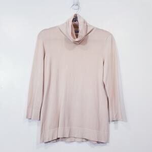 White + Warren Knit 3/4 Sleeves Turtleneck Blouse